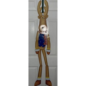 Vintage Anymore Christmas 55" Moose Die Cut Paper Holiday Decoration Reindeer